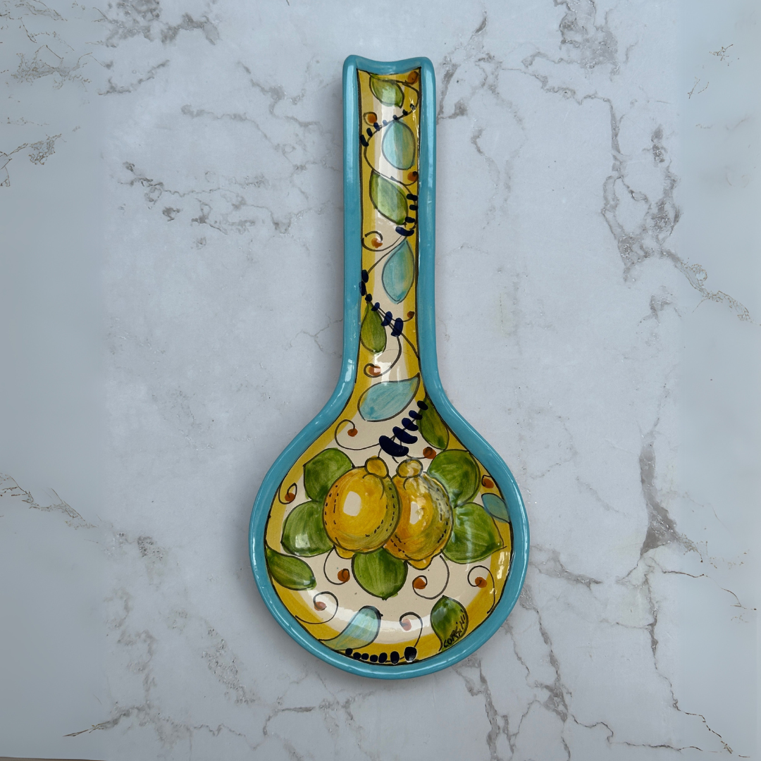 Mediterranean Lemon Celeste Spoon Rest