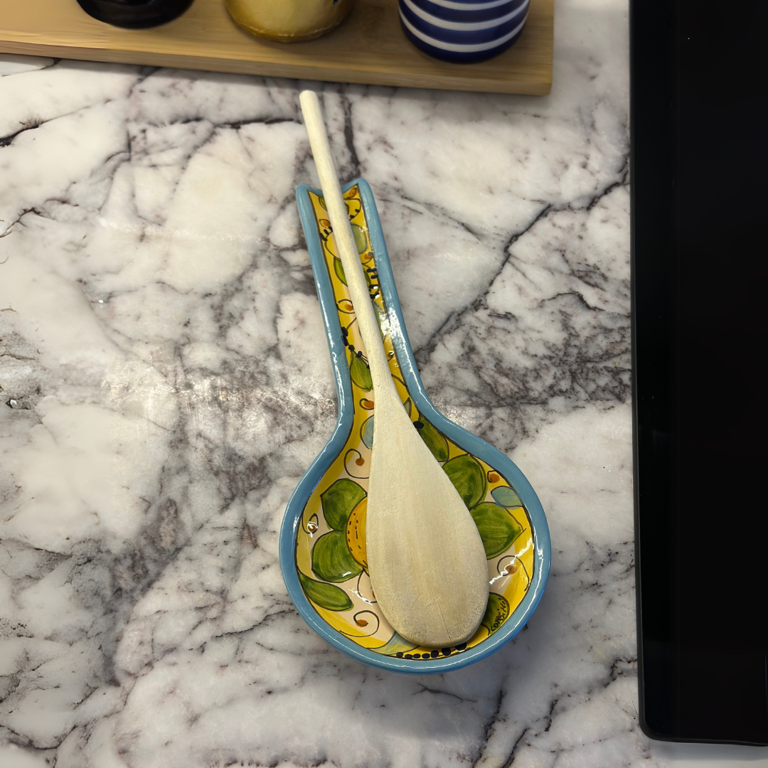 Mediterranean Lemon Celeste Spoon Rest