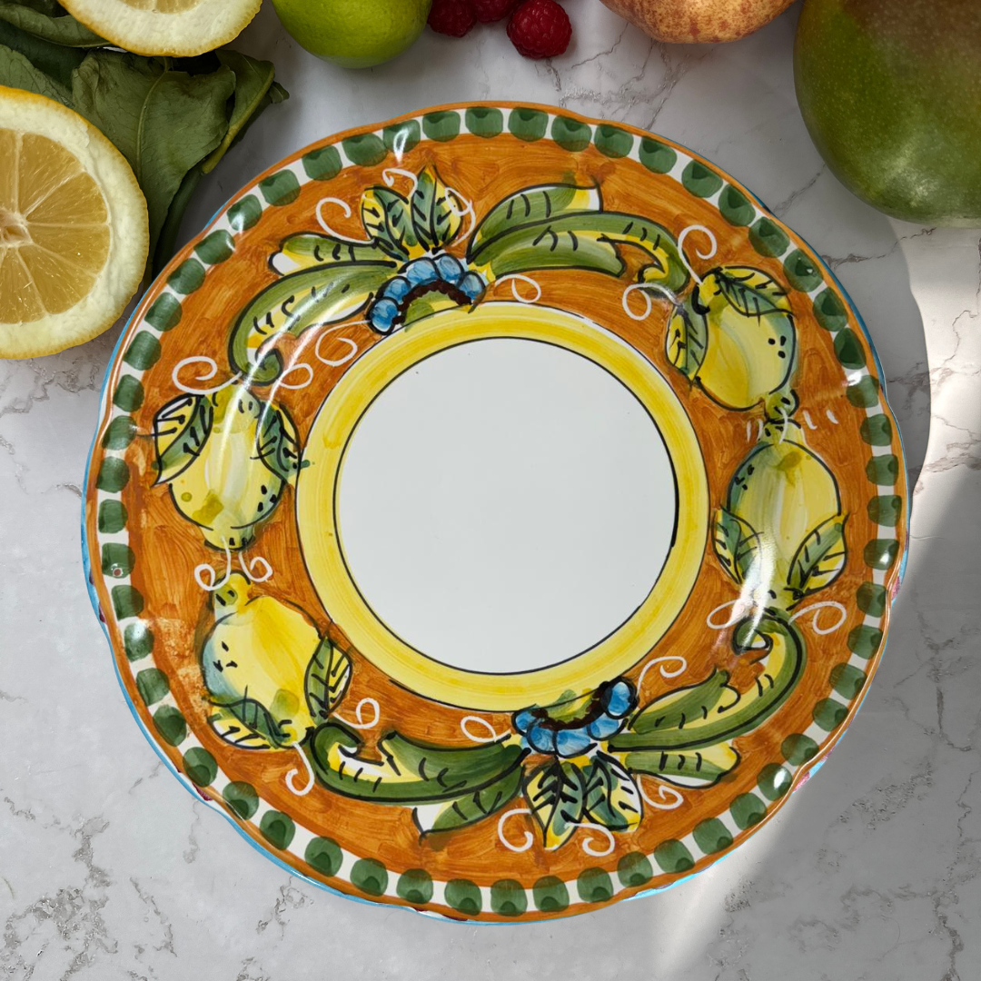 Salerno Orange Dinner Plate